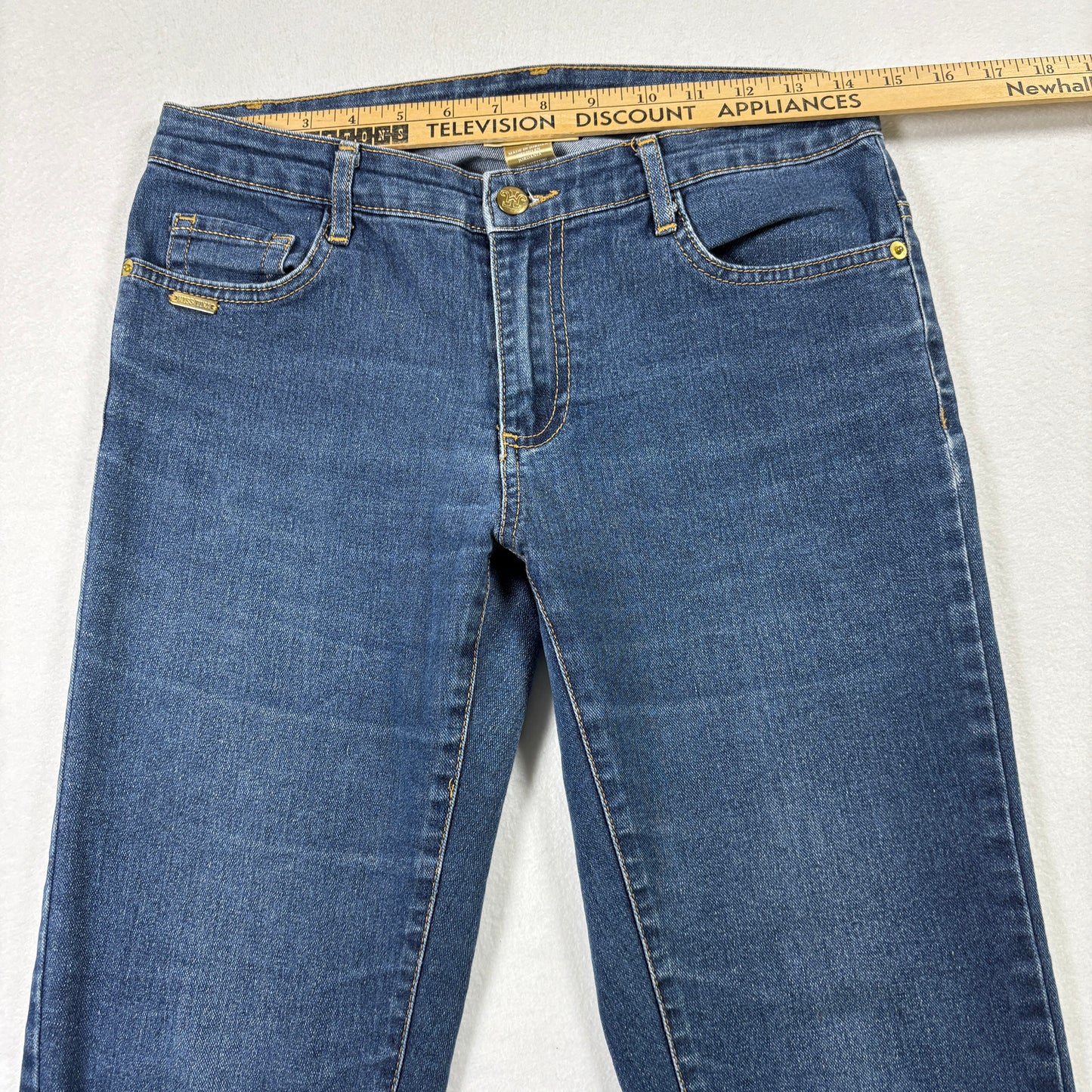 Miss Tina Womens Jeans Size 8 Blue Denim Y2K Straight Slim Fit Stretch Vintage
