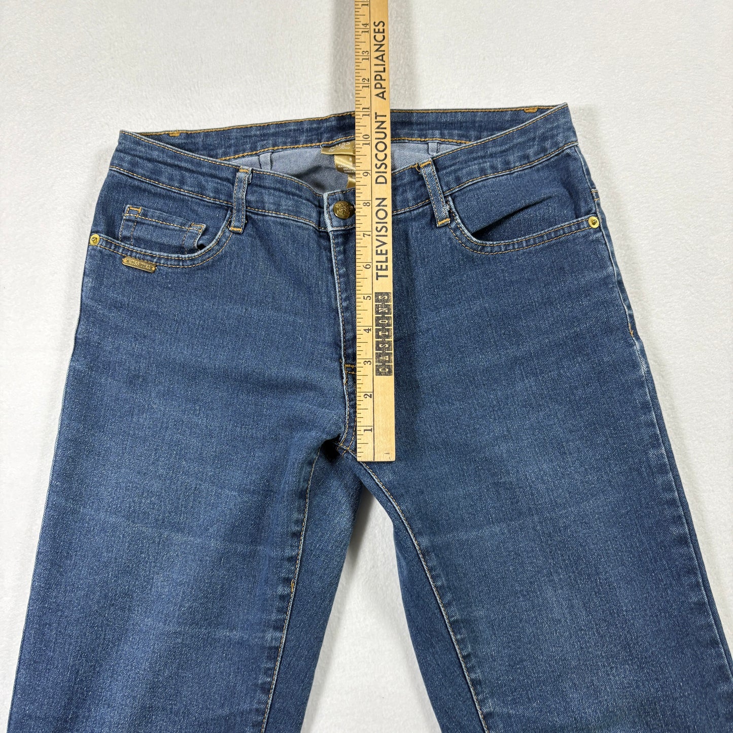 Miss Tina Womens Jeans Size 8 Blue Denim Y2K Straight Slim Fit Stretch Vintage