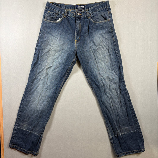 Refuse Denim Straight Leg Jeans W36 L32 Fits Like 34X31 Blue Wash Streetwear