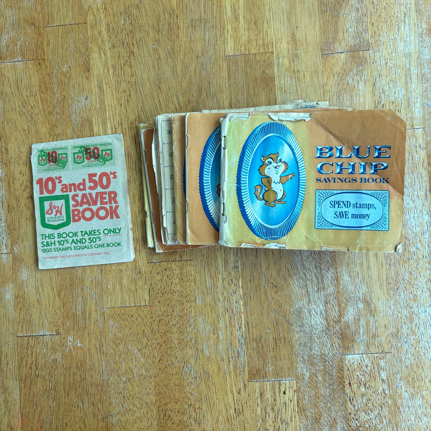 Vintage S&H Green Stamps Blue Chip Stamp Saver Books Sperry Hutchinson Ephemera