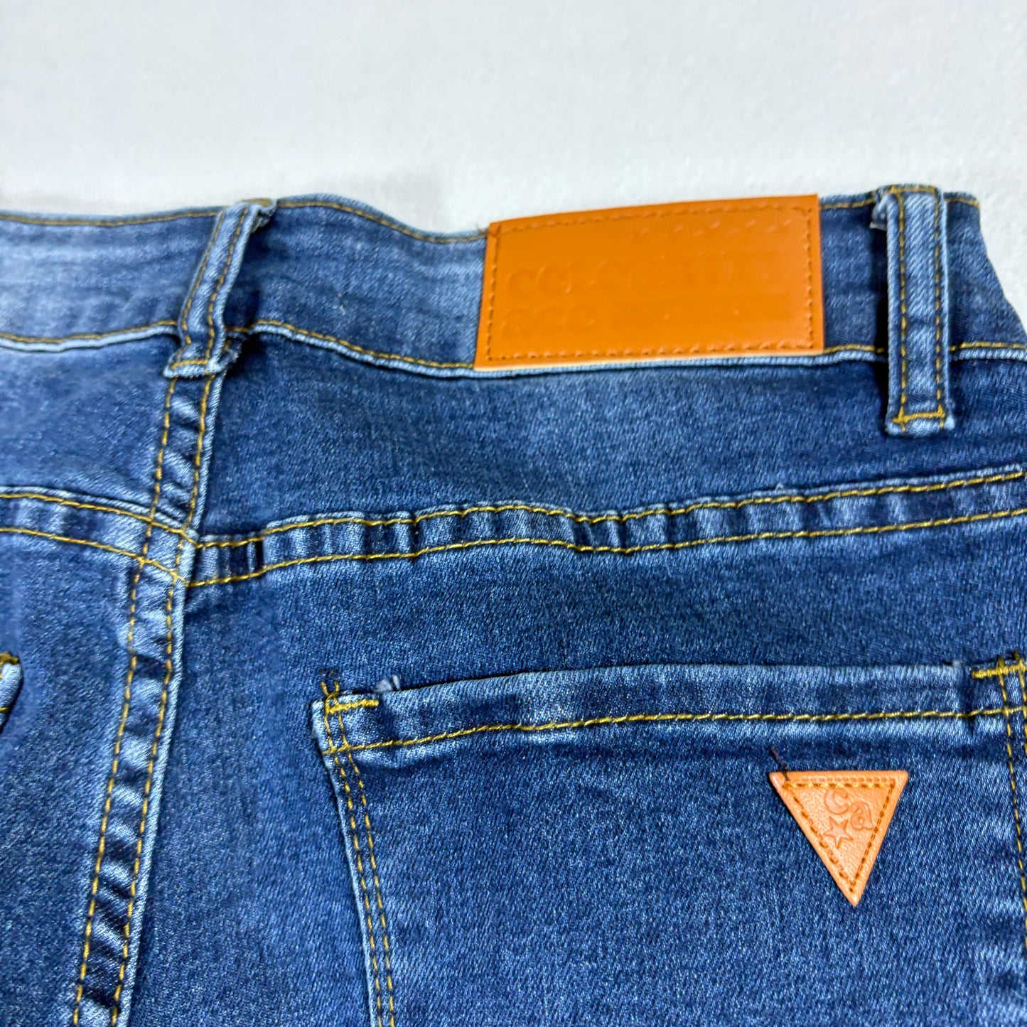 Celebrity Ace Womens Jeans 5/27 Blue Distressed Ripped Y2K Grunge Frayed Hem