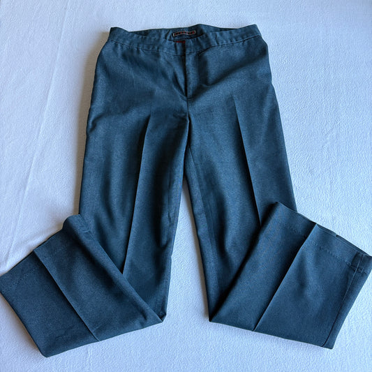 Stretch By Ruth Schade Womens Dress Pants Blue High Rise Wide Leg Trouser Sz 10