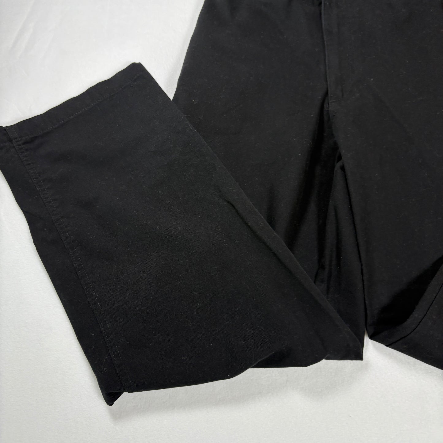 George Pants Men’s 32x30 Black Flat Front Casual Baggy Relaxed Fit