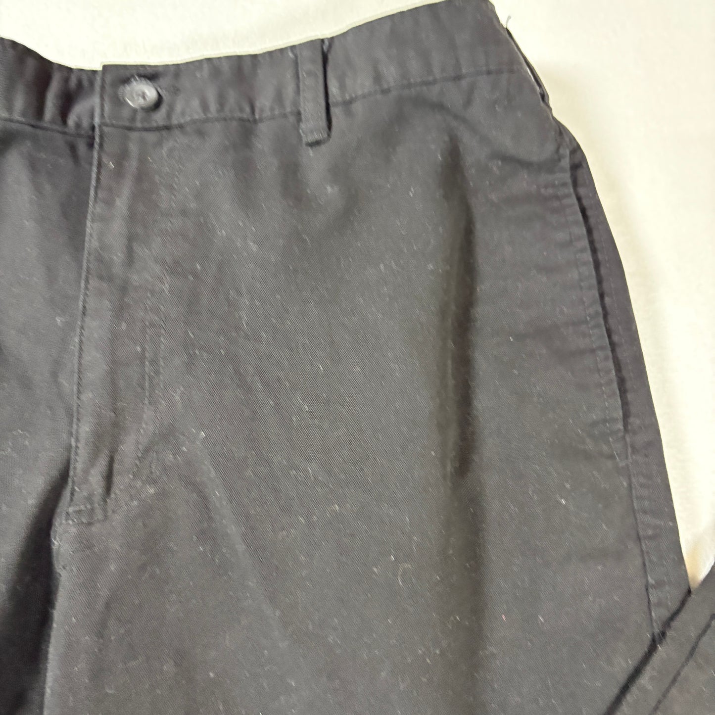 George Pants Men’s 32x30 Black Flat Front Casual Baggy Relaxed Fit