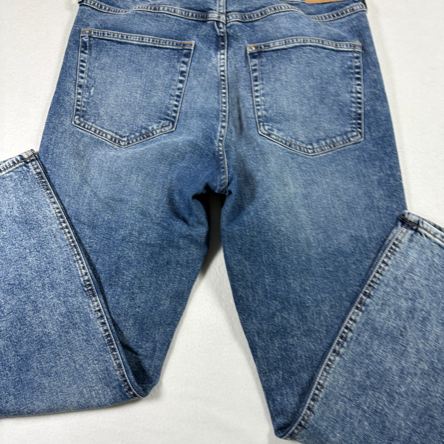 &Denim Womens Jeans 12 Blue High Rise Vintage Slim Fit Y2K Grunge Straight