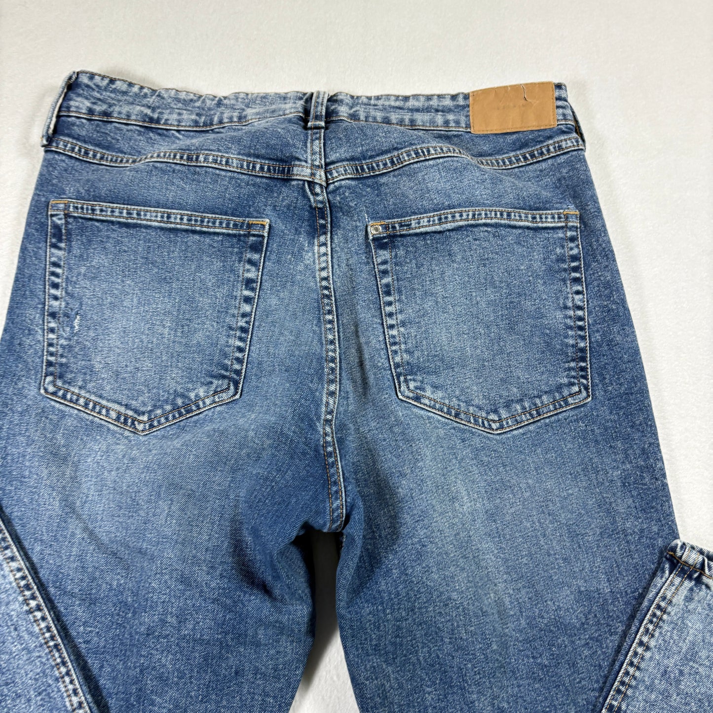 &Denim Womens Jeans 12 Blue High Rise Vintage Slim Fit Y2K Grunge Straight