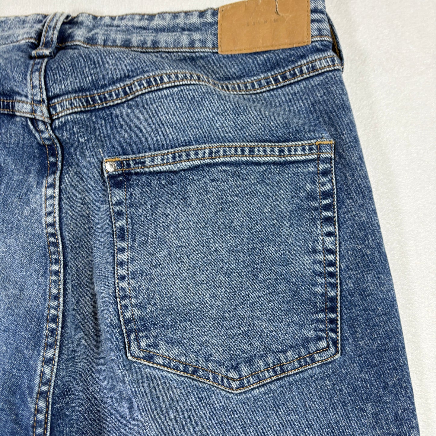 &Denim Womens Jeans 12 Blue High Rise Vintage Slim Fit Y2K Grunge Straight