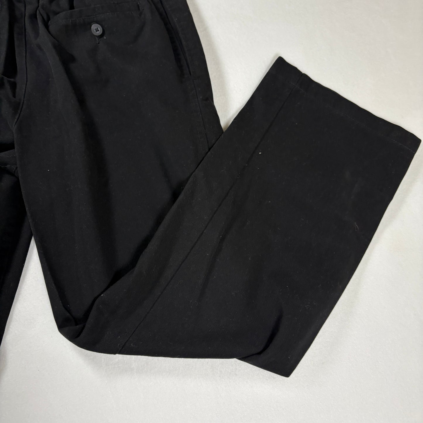 George Pants Men’s 32x30 Black Flat Front Casual Baggy Relaxed Fit