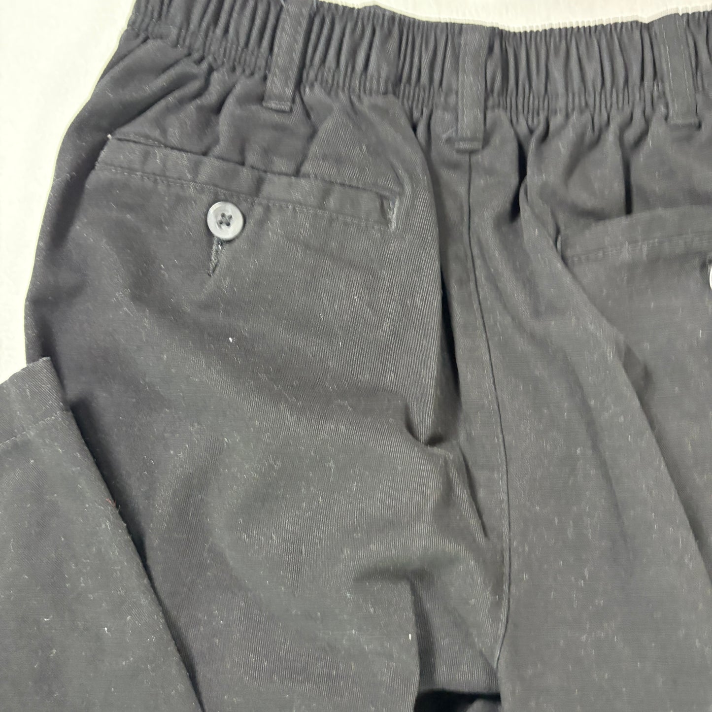 George Pants Men’s 32x30 Black Flat Front Casual Baggy Relaxed Fit