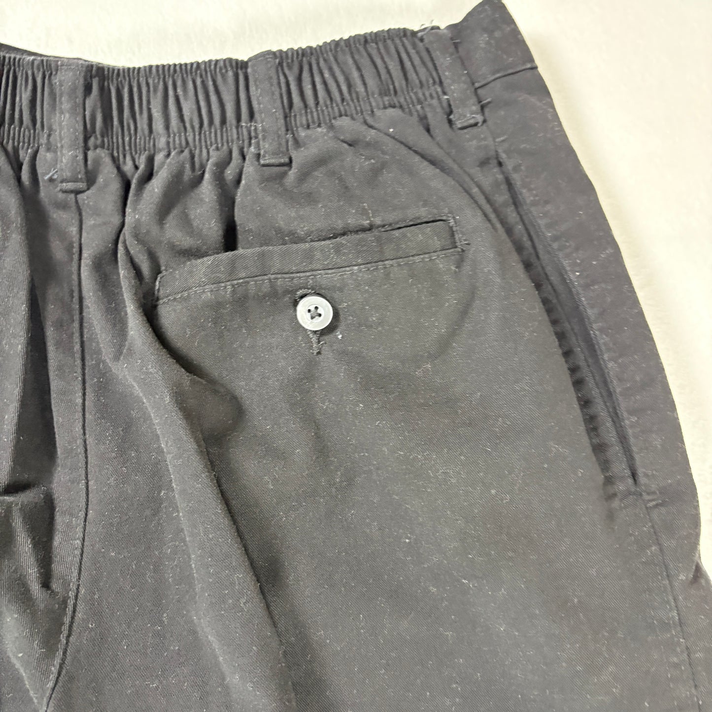 George Pants Men’s 32x30 Black Flat Front Casual Baggy Relaxed Fit