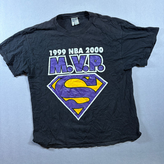 Vintage NBA MVP 1999 2000 Shaq Tee XL Fits Like X Lakers Y2K Graphic Shirt