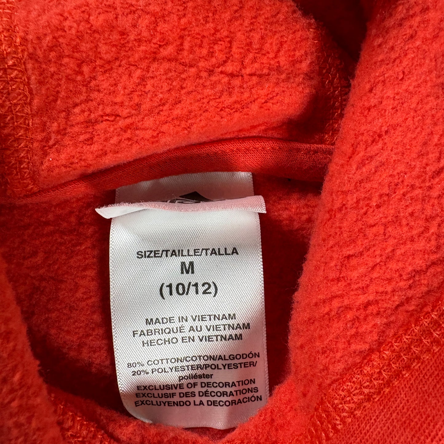 Adidas Kids Hoodie Red Navy Pullover Sweatshirt Logo Medium 10/12