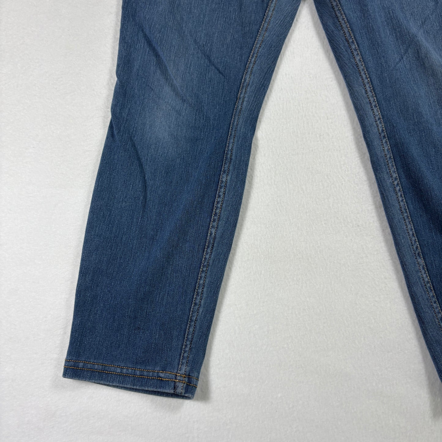 Womens Jeans 10 Blue Pull On Jeggings Stretch Denim Curvy Bootcut Y2K Vintage