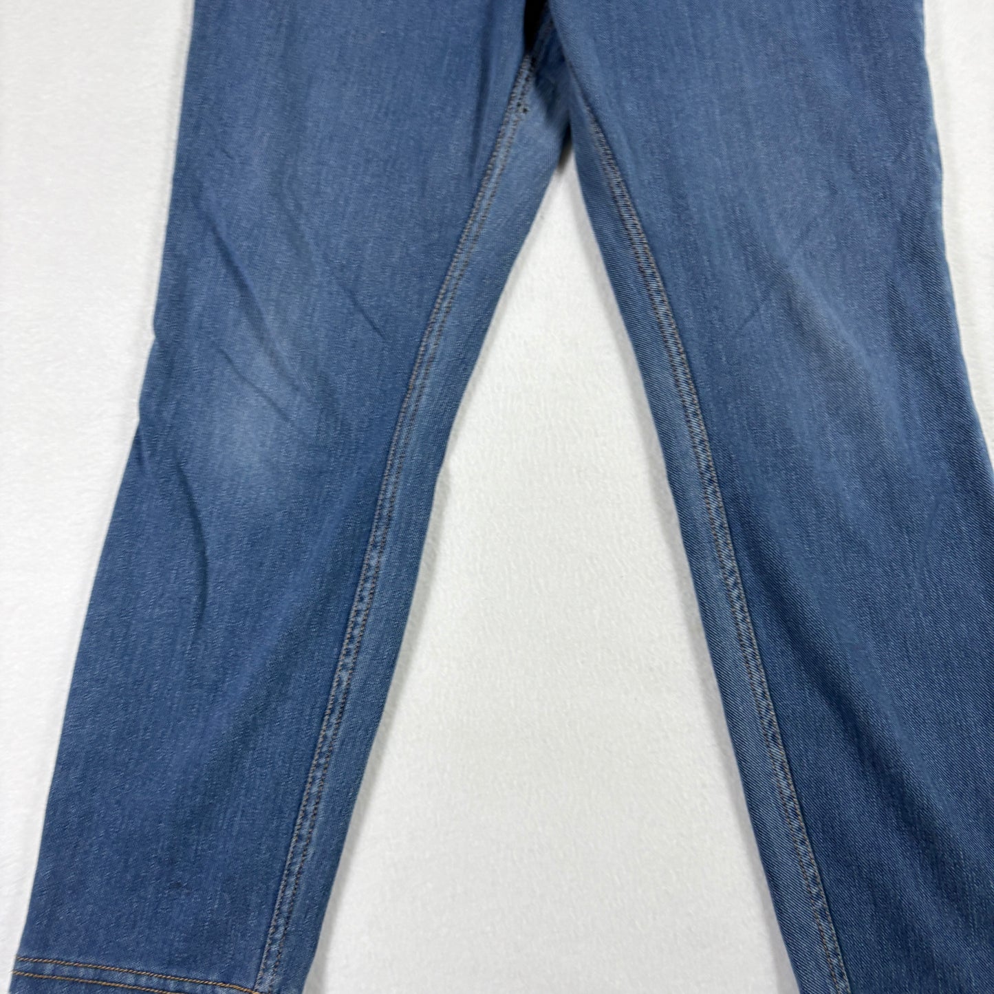 Womens Jeans 10 Blue Pull On Jeggings Stretch Denim Curvy Bootcut Y2K Vintage