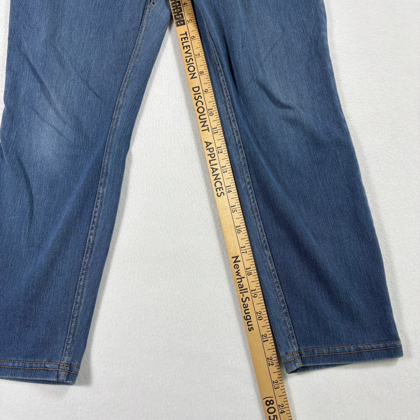 Womens Jeans 10 Blue Pull On Jeggings Stretch Denim Curvy Bootcut Y2K Vintage