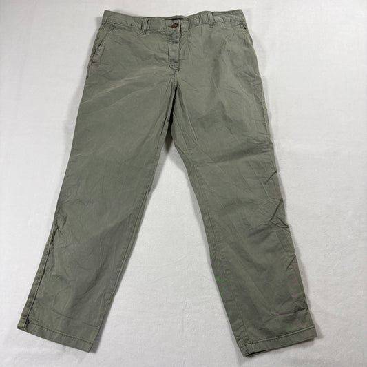 Vintage Olive Pants Womens 14 Straight Leg Y2K Retro Streetwear Chinos Style Fit