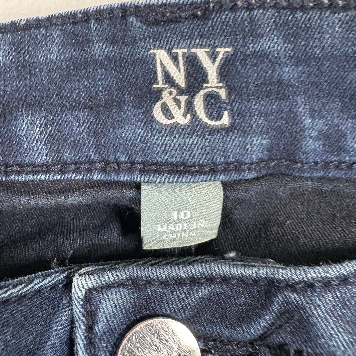 NY&C Womens Jeans Size 10 Curvy Bootcut Dark Wash Denim Y2K 90s Grunge Stretch