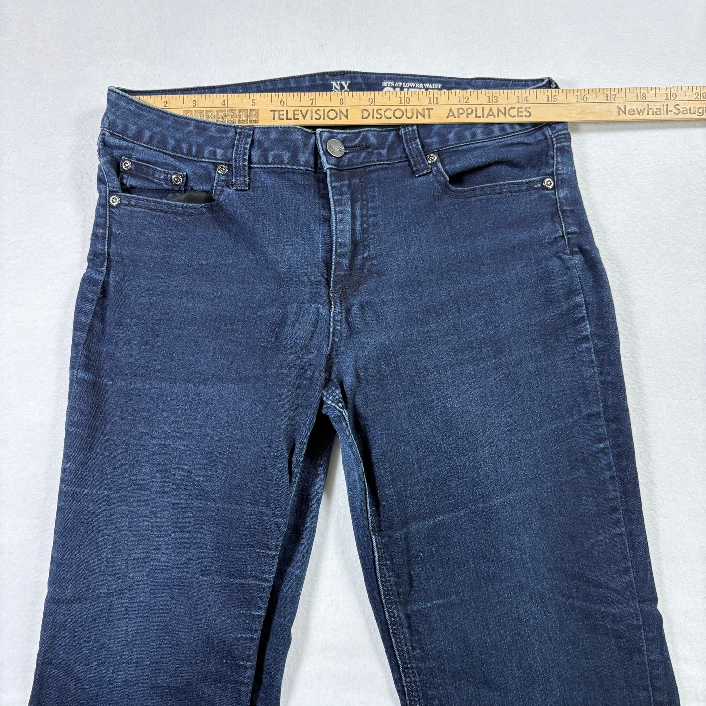 NY&C Womens Jeans Size 10 Curvy Bootcut Dark Wash Denim Y2K 90s Grunge Stretch