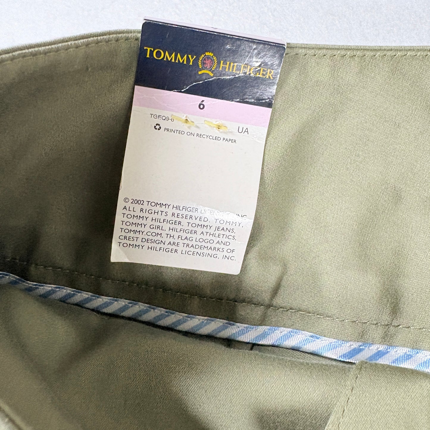 Tommy Hilfiger Women’s Dress Pants Khaki Beige Straight Leg Size 6 NWT