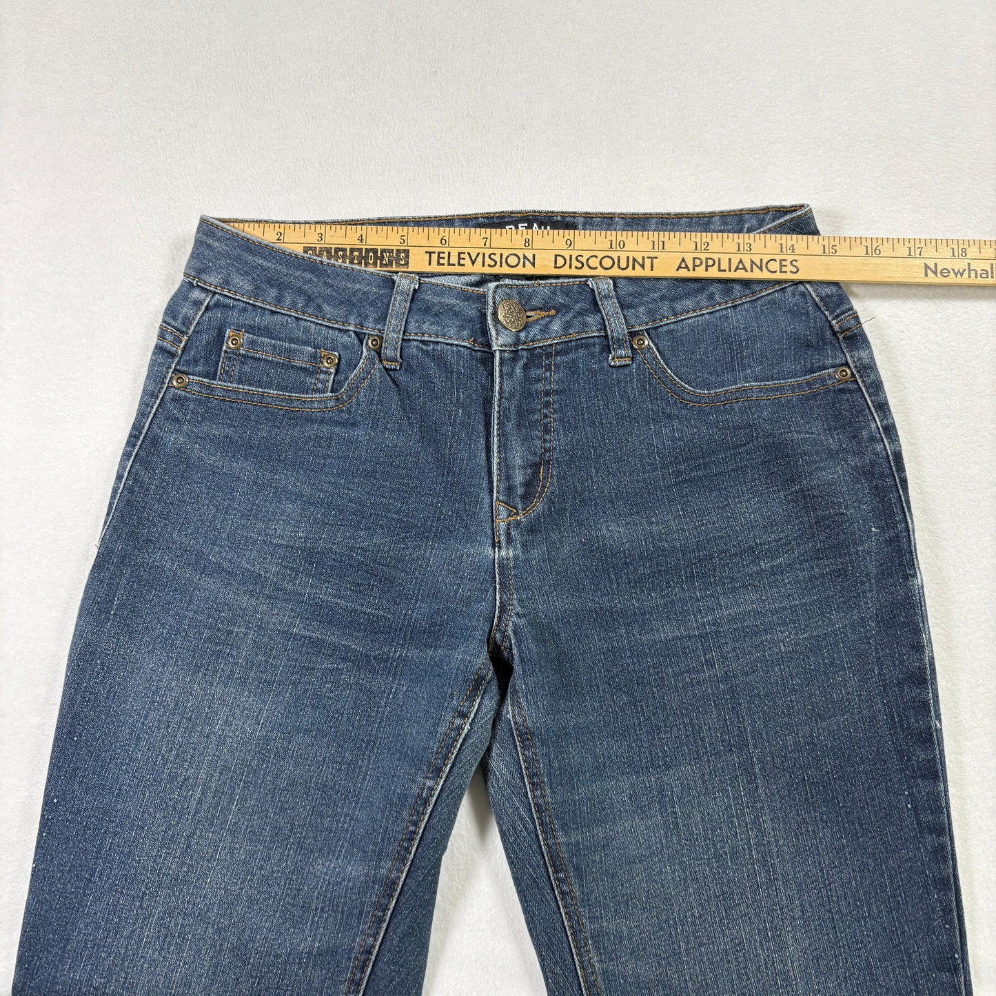 Beau Dawson Womens Jeans 8P Petite Bootcut Blue Denim Stretch Y2K 90s Grunge