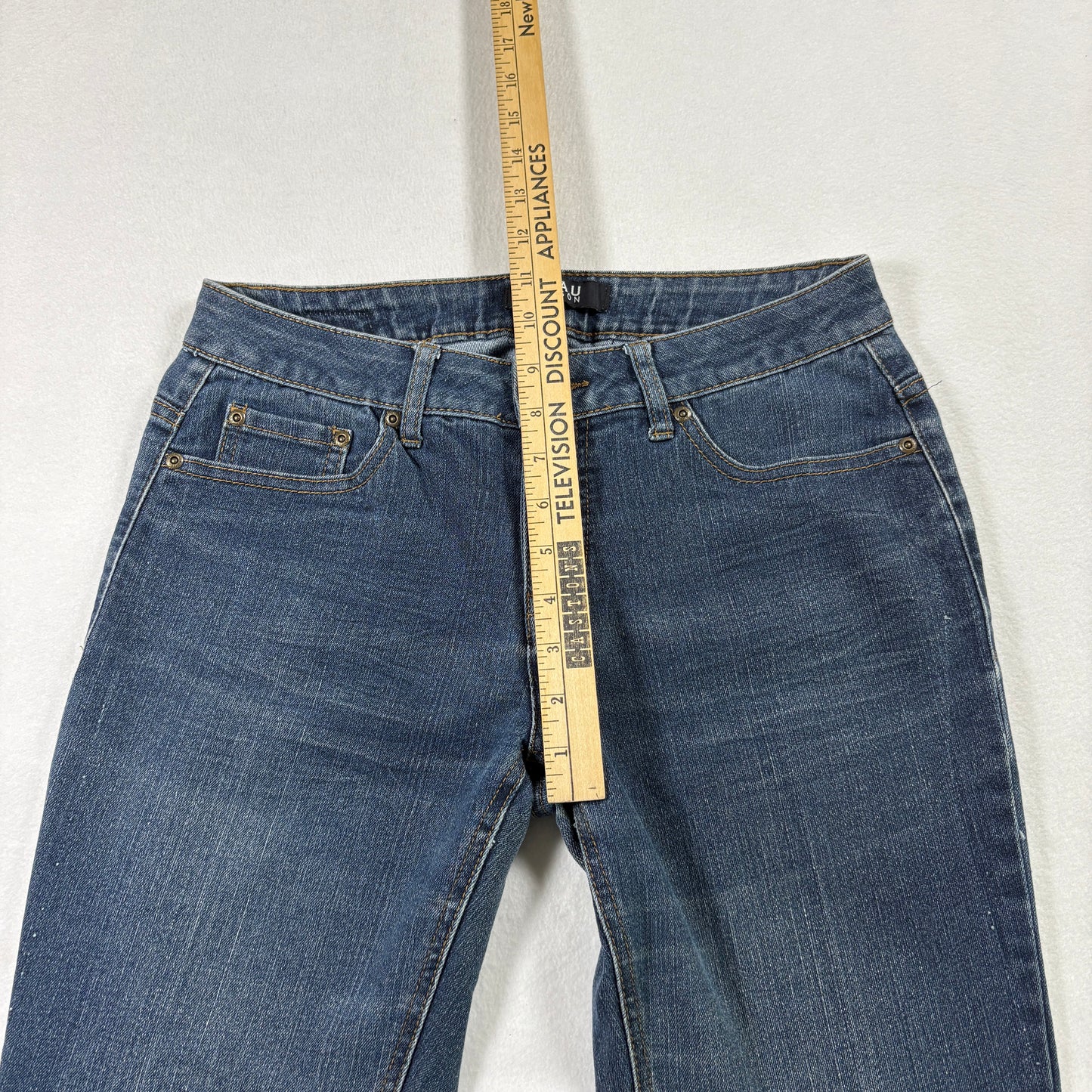 Beau Dawson Womens Jeans 8P Petite Bootcut Blue Denim Stretch Y2K 90s Grunge