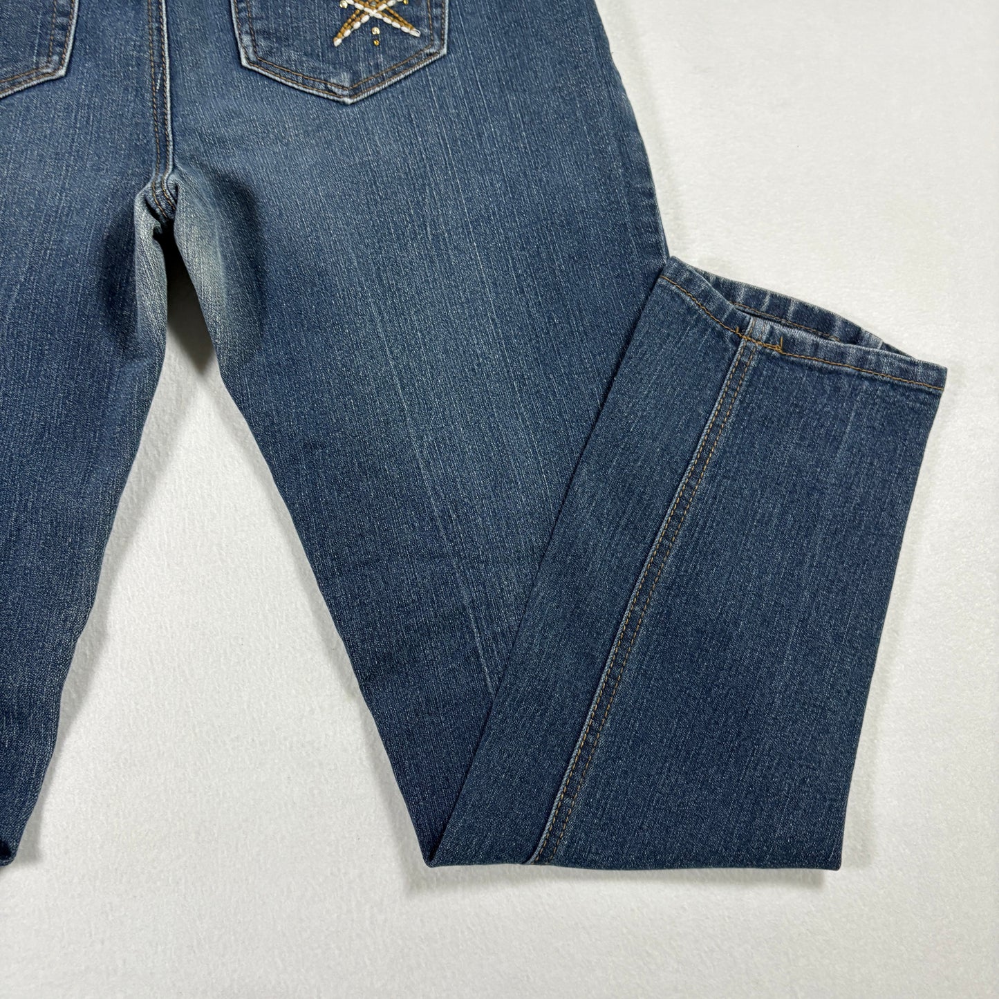 Beau Dawson Womens Jeans 8P Petite Bootcut Blue Denim Stretch Y2K 90s Grunge