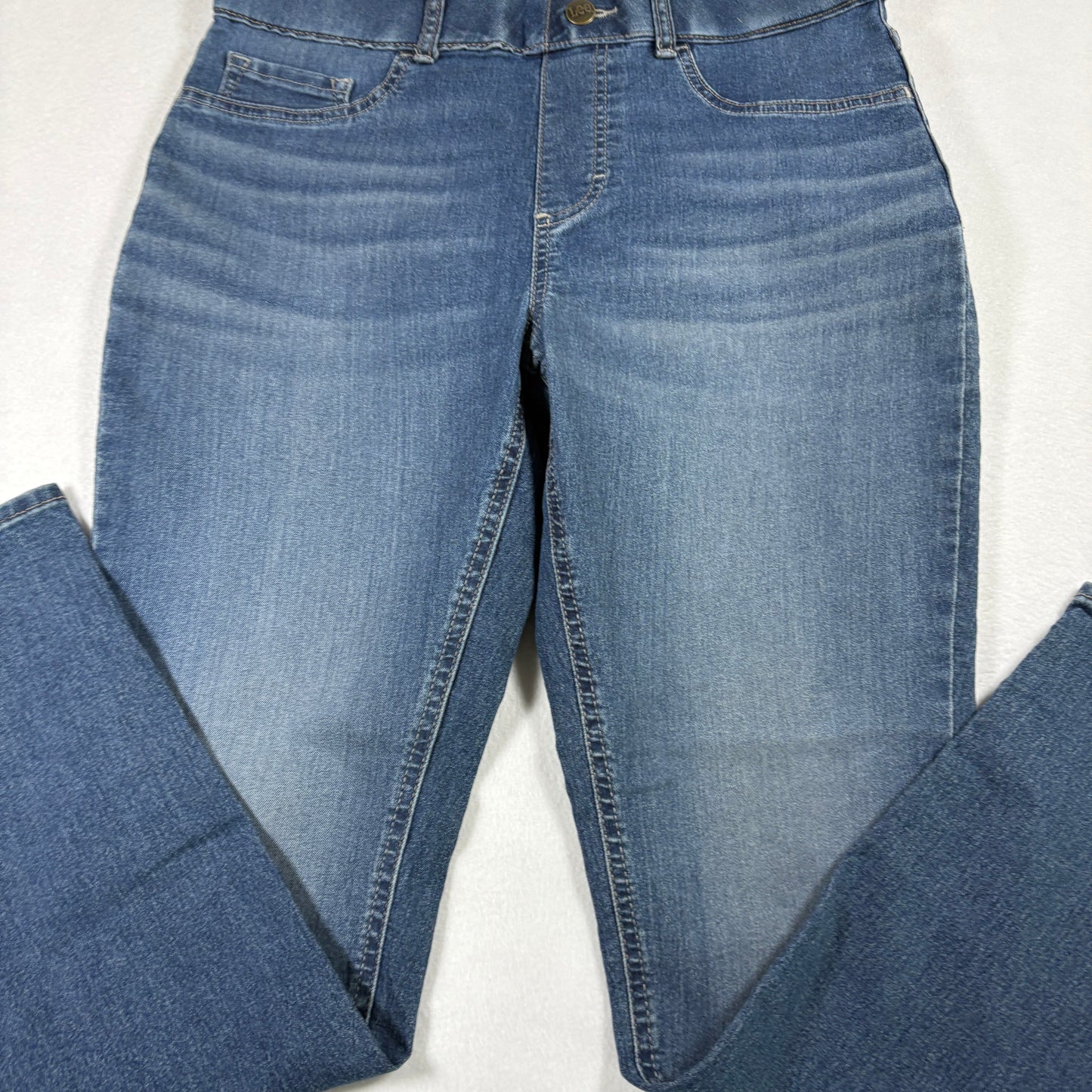Lee Womens Jeans Size 10 Blue Denim Mid Rise Straight Stretch Y2K Vintage
