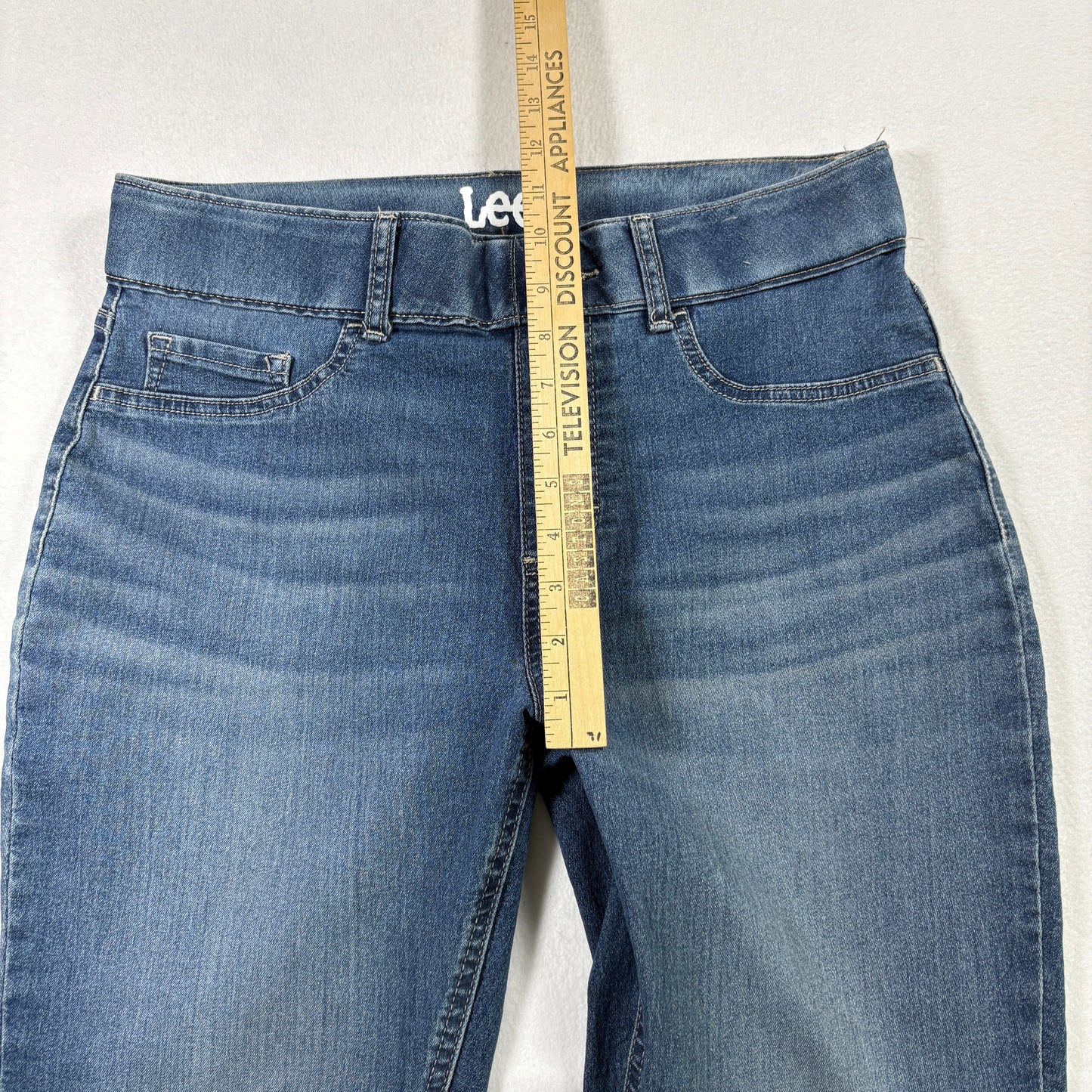 Lee Womens Jeans Size 10 Blue Denim Mid Rise Straight Stretch Y2K Vintage