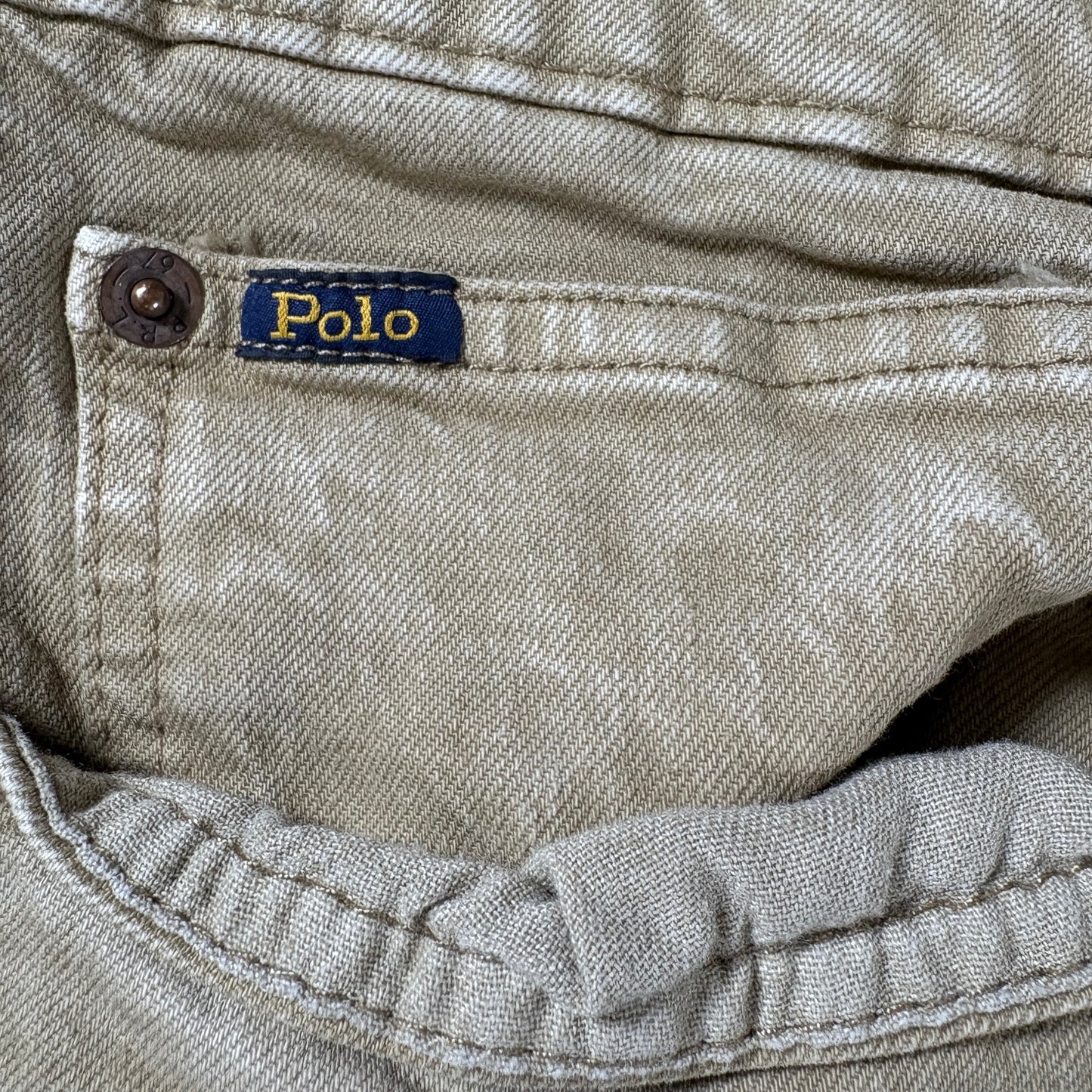 Polo Ralph Lauren Men’s Jeans Khaki Beige Denim Pants Straight Fit 42x32