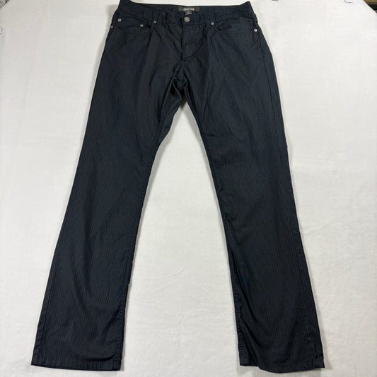Kenneth Cole Reaction Jeans Mens 32x32 Pinstripe Y2K Retro Dark Denim Streetwear!