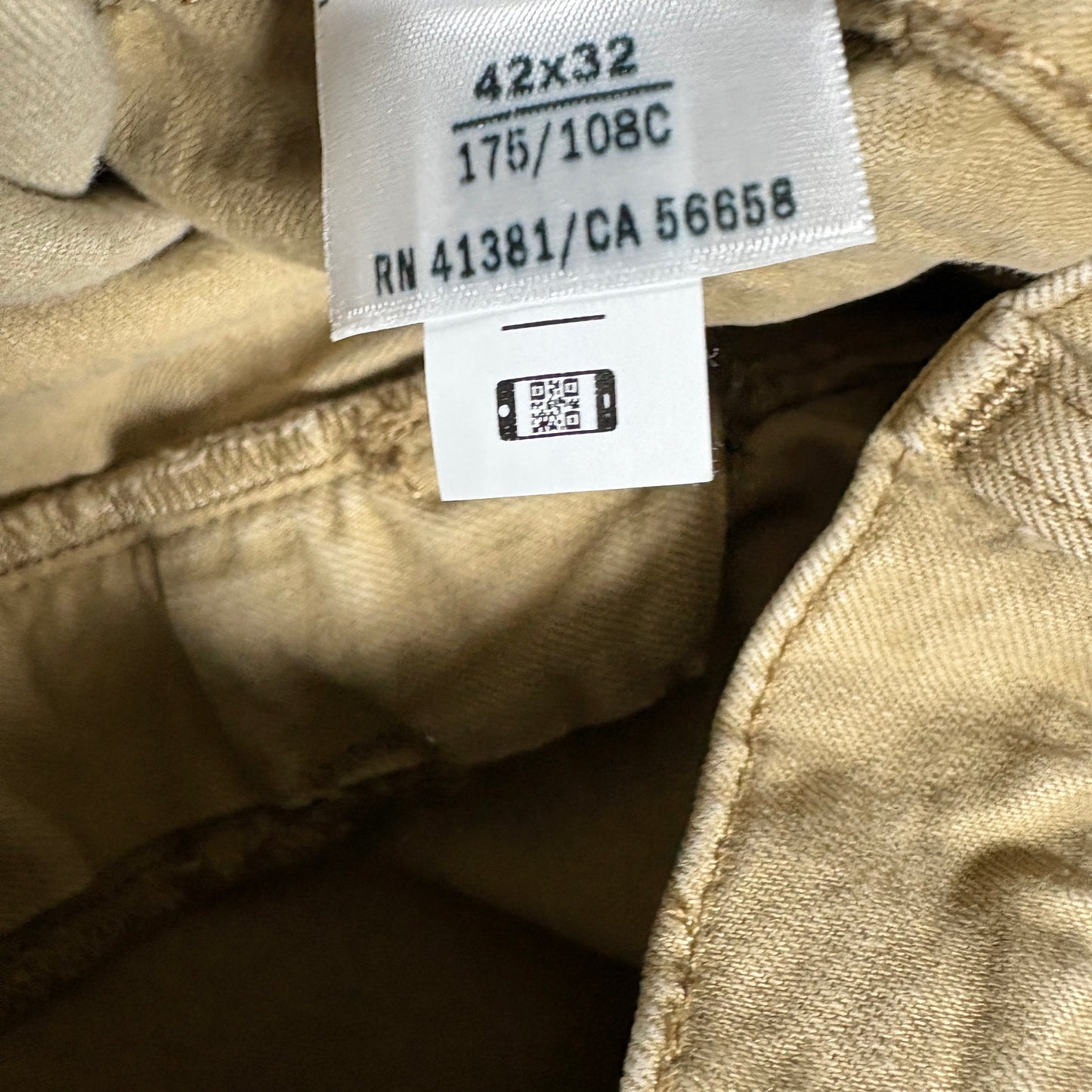 Polo Ralph Lauren Men’s Jeans Khaki Beige Denim Pants Straight Fit 42x32