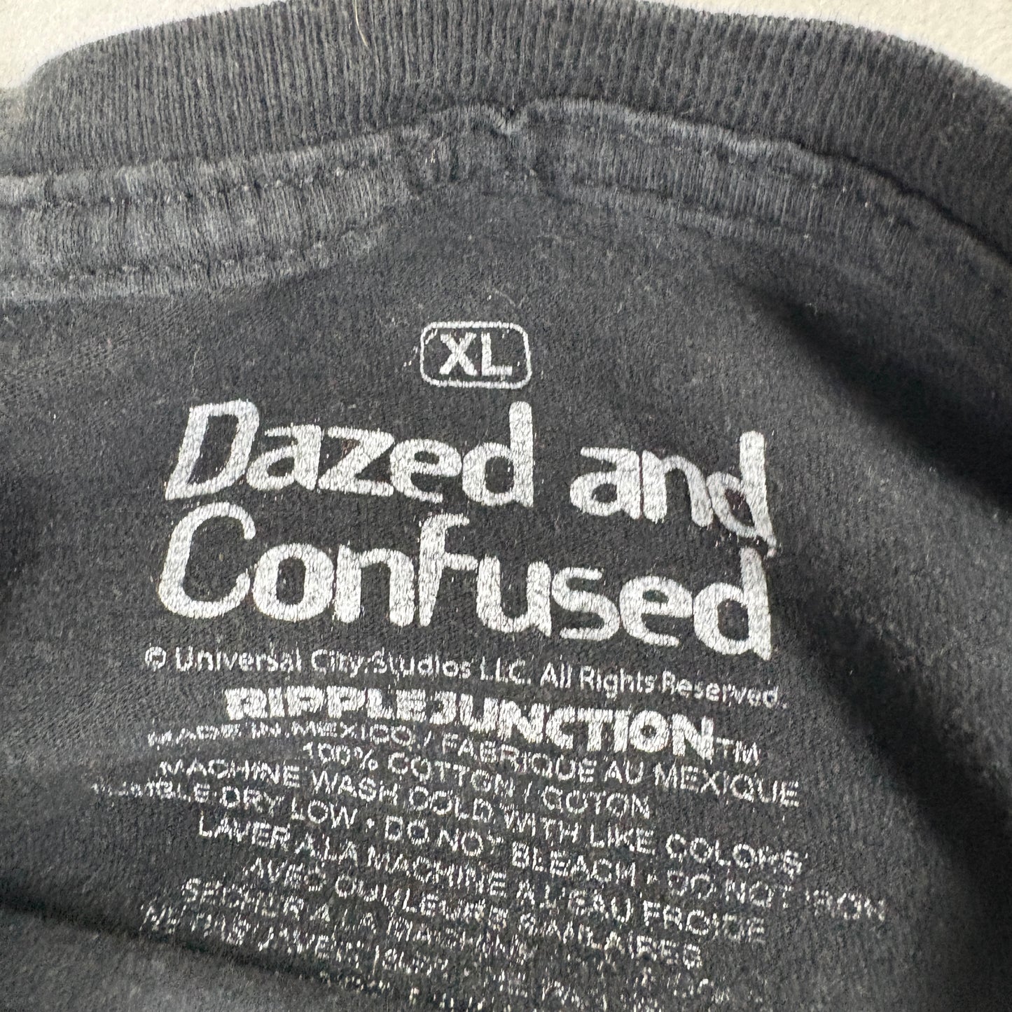 Dazed and Confused Mens XL T Shirt Black Graphic Tee Ripple Junction 90s Grunge