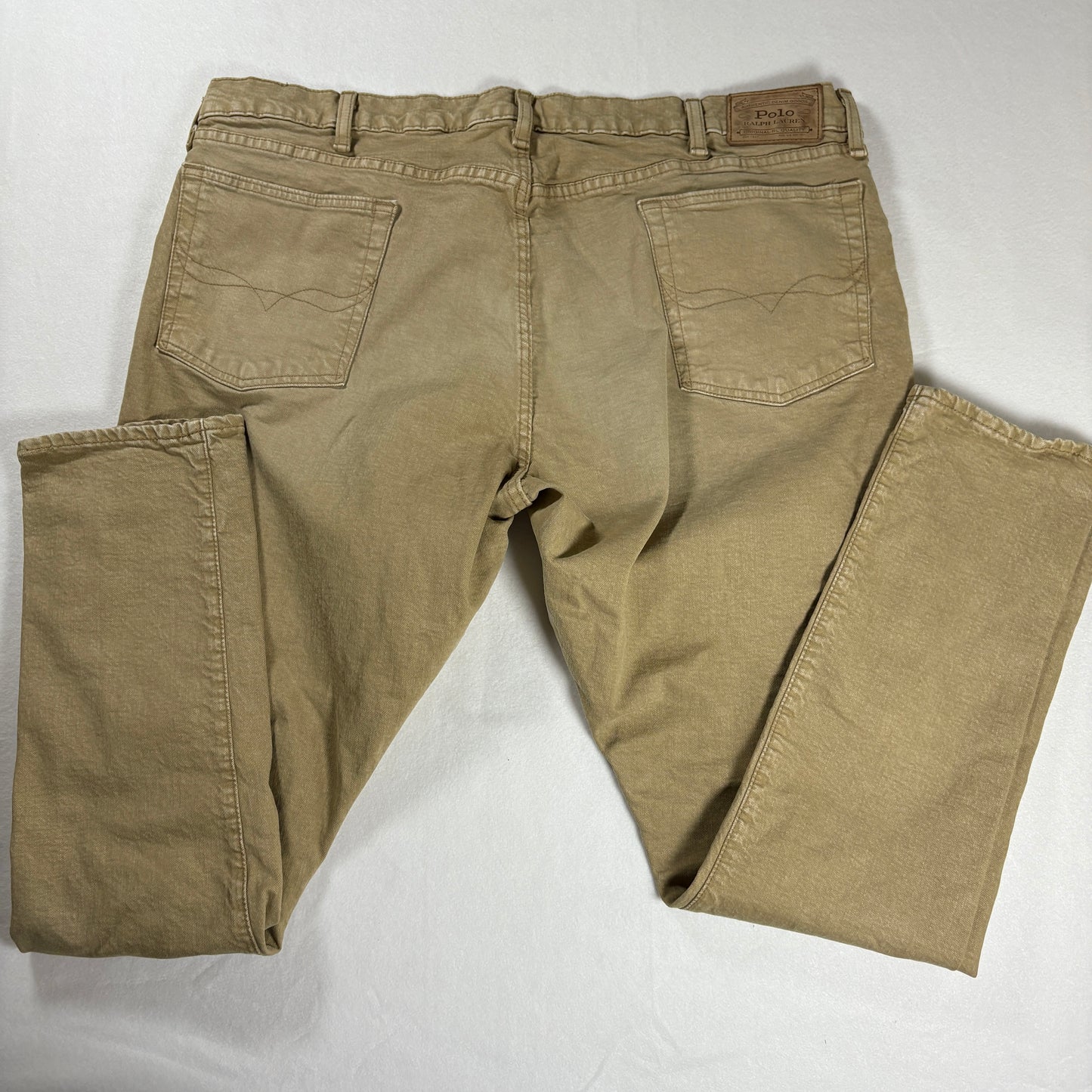 Polo Ralph Lauren Men’s Jeans Khaki Beige Denim Pants Straight Fit 42x32