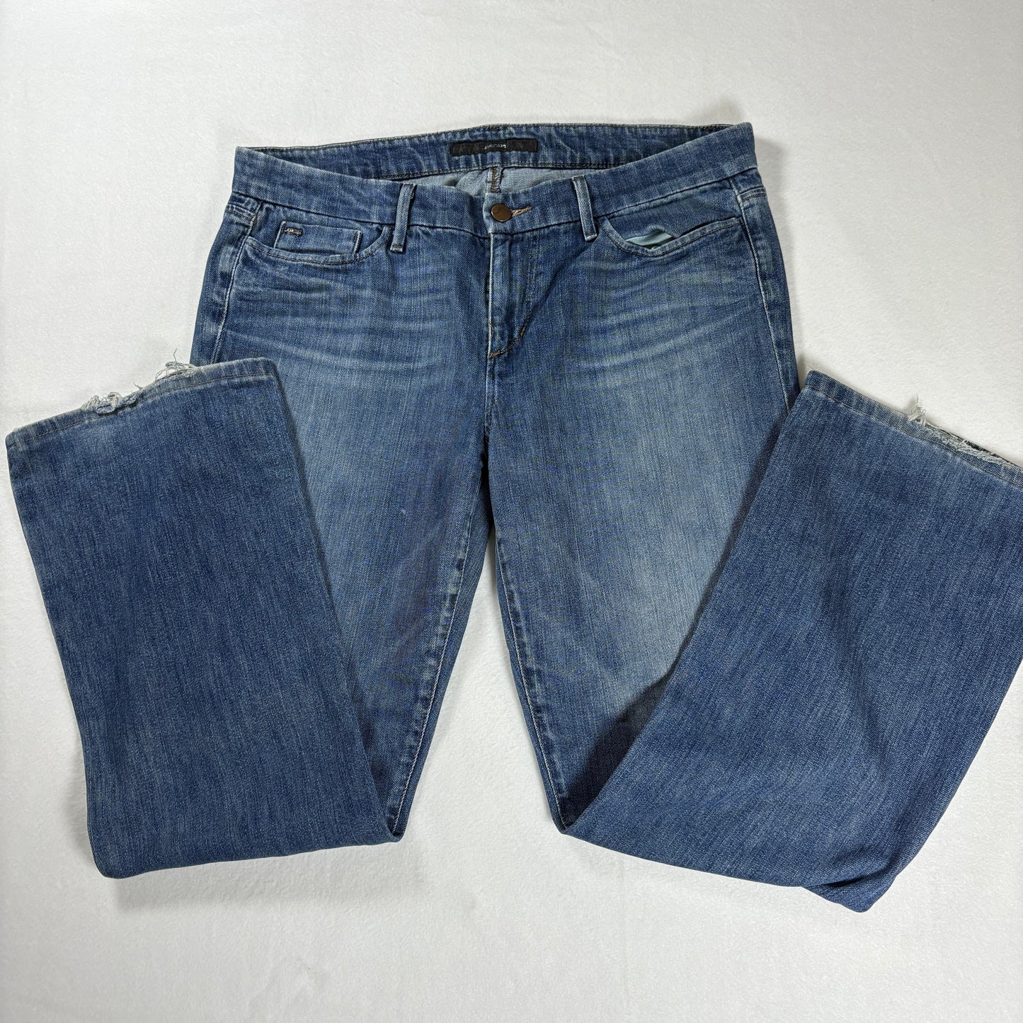 Joe’s Jeans Men’s Provocateur Fit Blue Denim Distressed Raw Hem W32