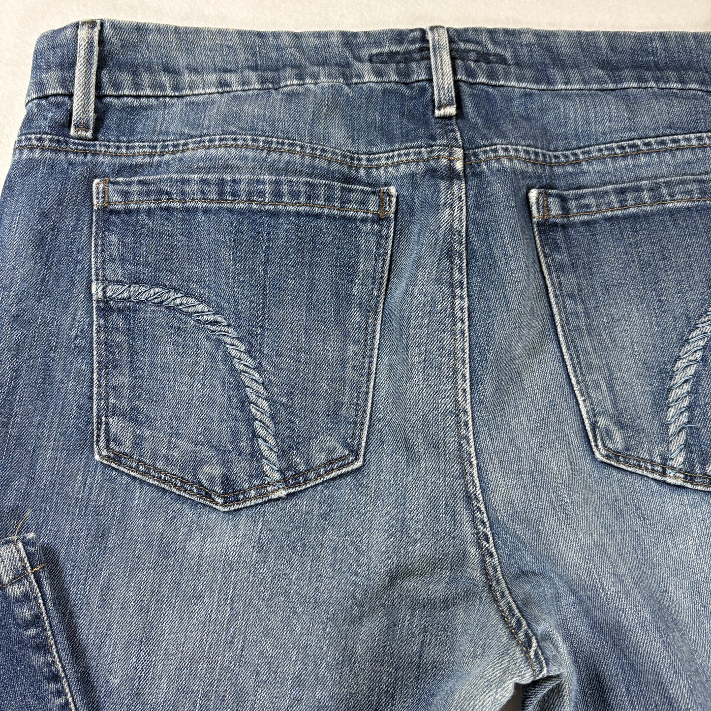 Joe’s Jeans Men’s Provocateur Fit Blue Denim Distressed Raw Hem W32