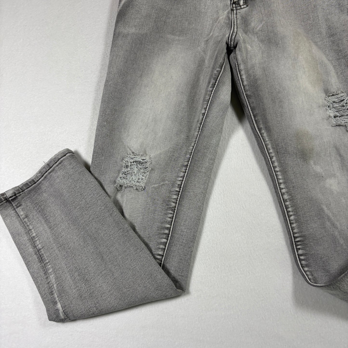 Indigo Wisdom Mens Jeans 32x30 Gray Distressed Denim Slim Fit Y2K Grunge Vintage
