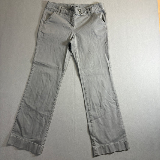 Ann Taylor Petite Signature Pants 4P Fits 29x29 Gray Career Wide Leg Stretch