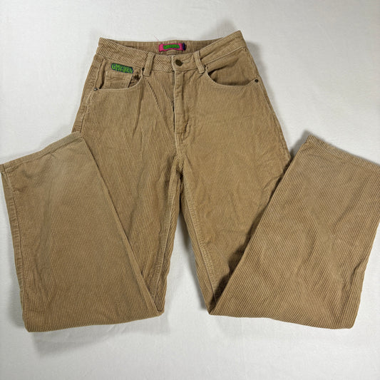 Empyre Corduroy Pants Tan Brown Baggy Retro Y2K Skater Style Casual