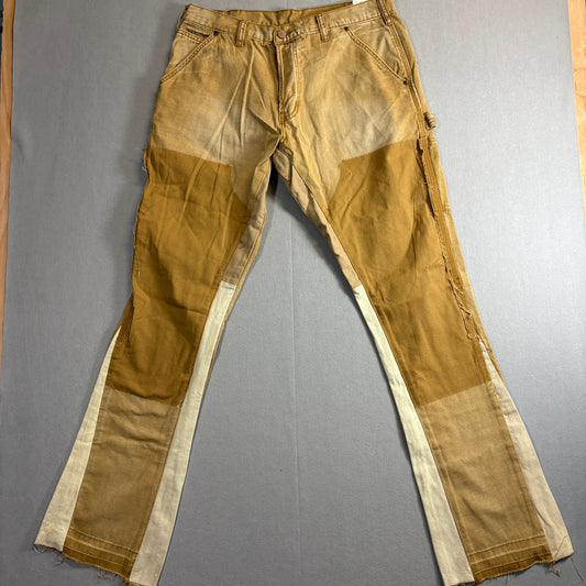 Distressed Carpenter Pants 34 Fits Like 33x35 Tan Workwear Utility Grunge