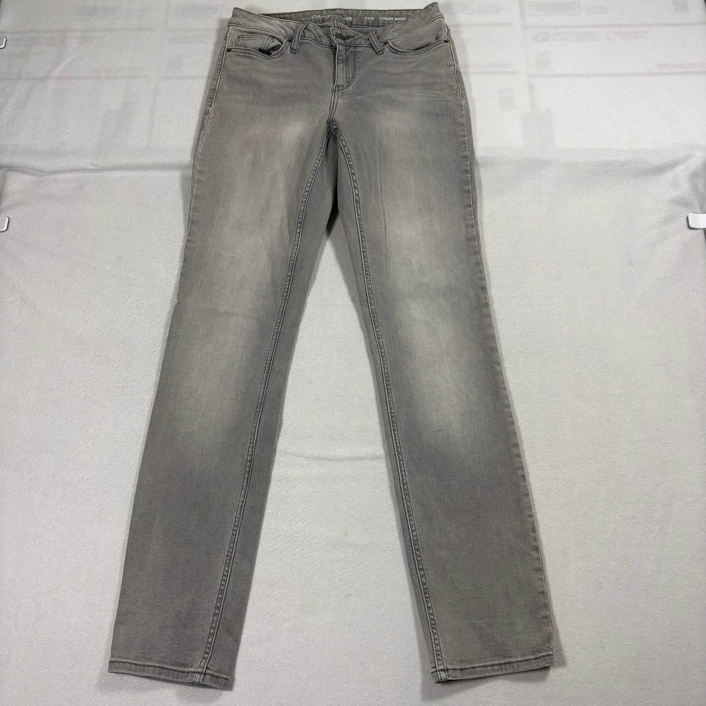 Calvin Klein Jeans Womens 8x32 Gray Ultimate Skinny Mid Rise Stretch Denim