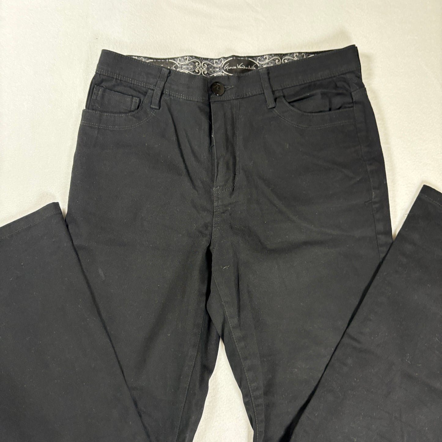 Gloria Vanderbilt Pants Black Size 8 Classic Straight Leg Casual Women’s