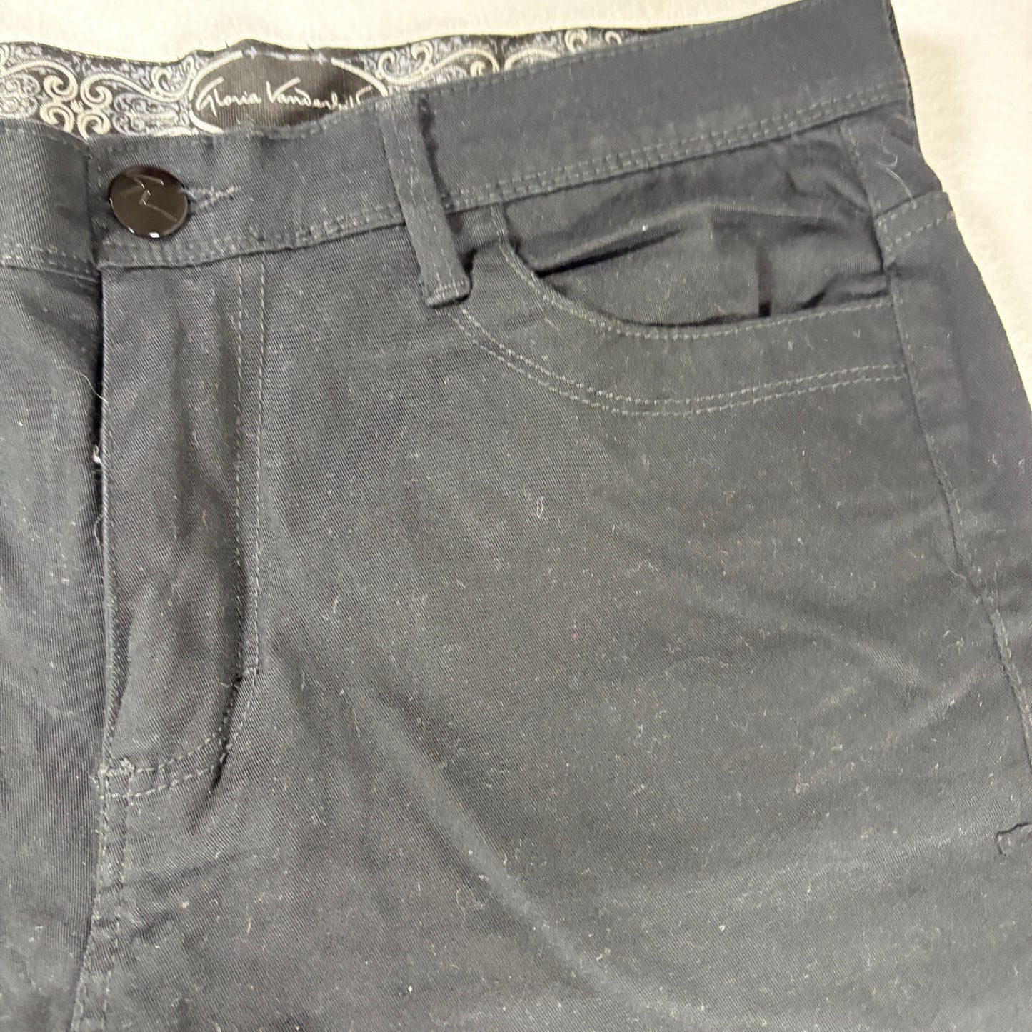 Gloria Vanderbilt Pants Black Size 8 Classic Straight Leg Casual Women’s