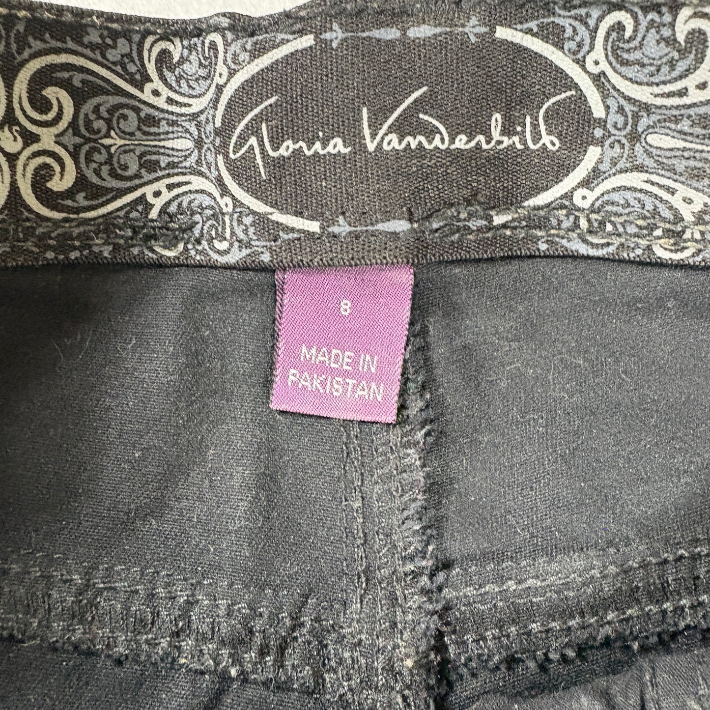 Gloria Vanderbilt Pants Black Size 8 Classic Straight Leg Casual Women’s