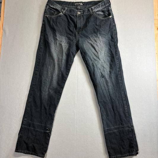 Rocawear Jeans 38x34 Fits Like 36x32 Dark Wash Y2K Hip Hop Baggy Denim
