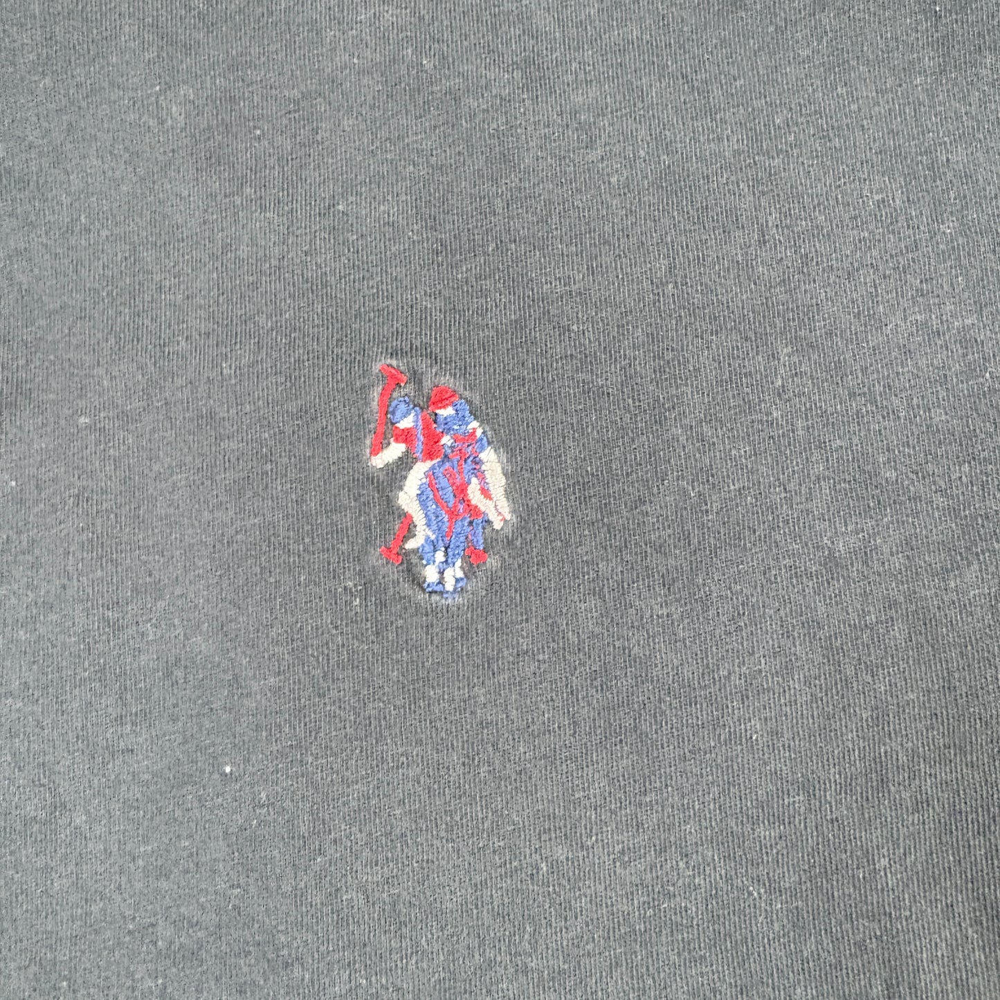 US Polo Assn Mens 3XL Black Gray Diagonal Stripe Polo Shirt Short Sleeve Cotton