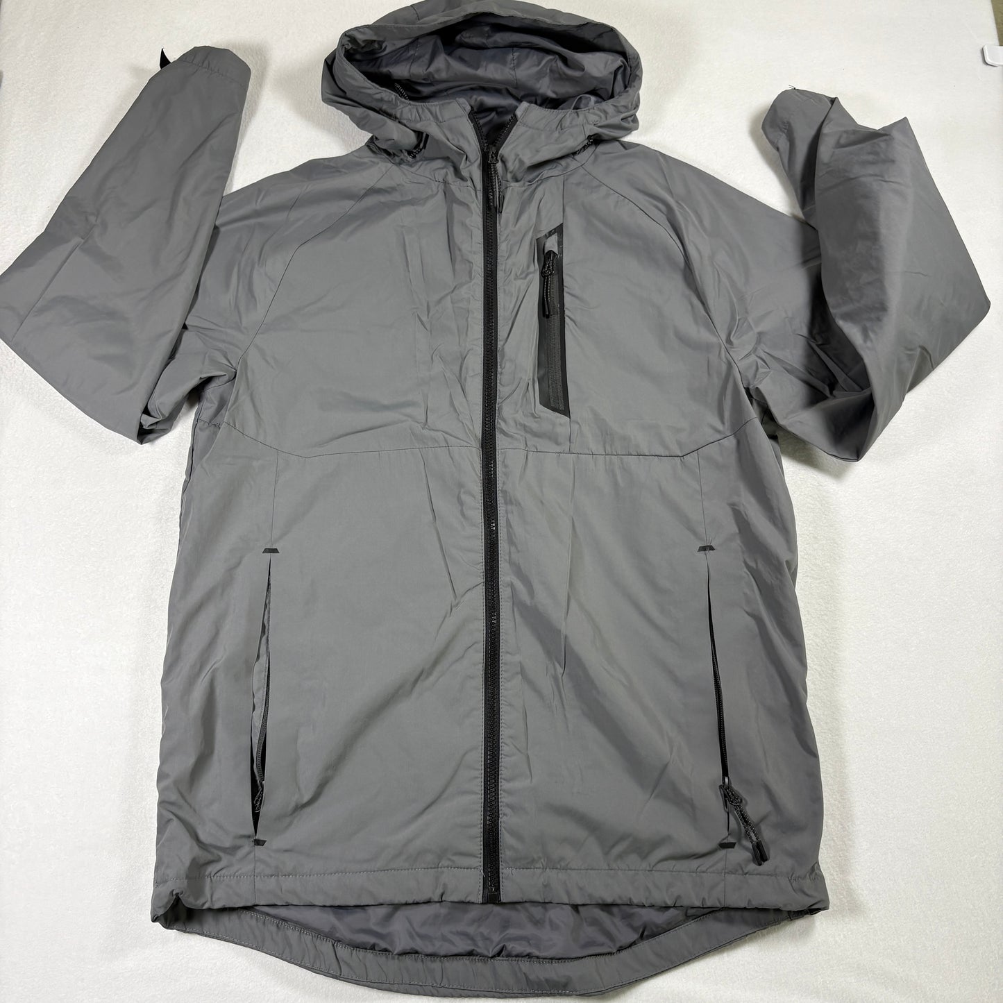 Champion Mens Medium Gray 3-in-1 Systems Jacket Hooded Waterproof Windbreaker