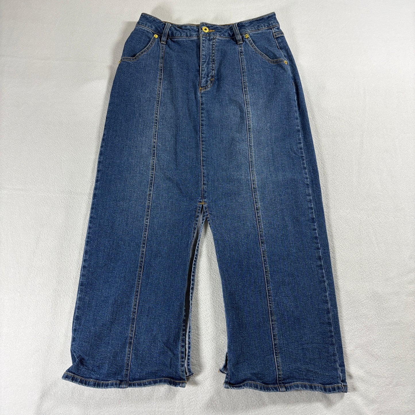 INC International Concepts Womens Denim Midi Skirt High Rise Blue Size 6 28