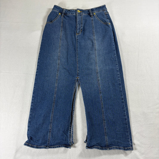 INC International Concepts Womens Denim Midi Skirt High Rise Blue Size 6 28