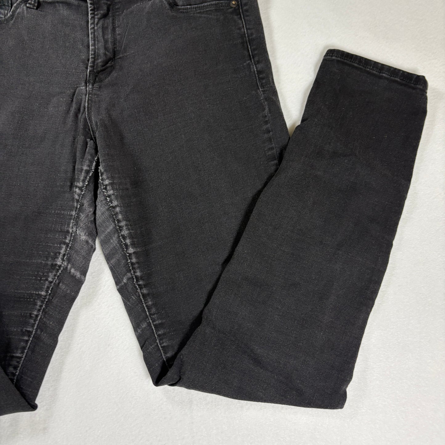 Old Navy Rockstar Jeans Women’s 12 Long Black Mid Rise Skinny Stretch Denim