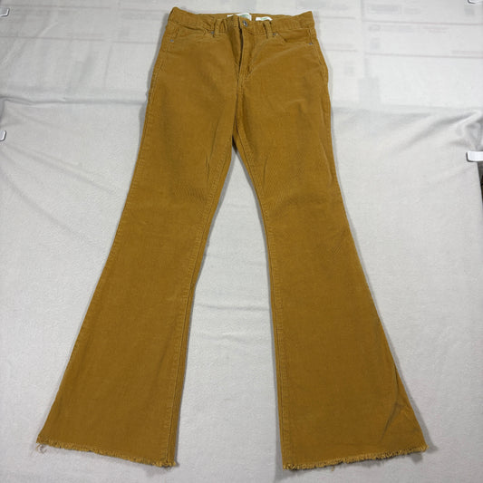 REgeneration by Celebrity Pink Corduroy Pants Womens 7/28 Flare Mustard Brown